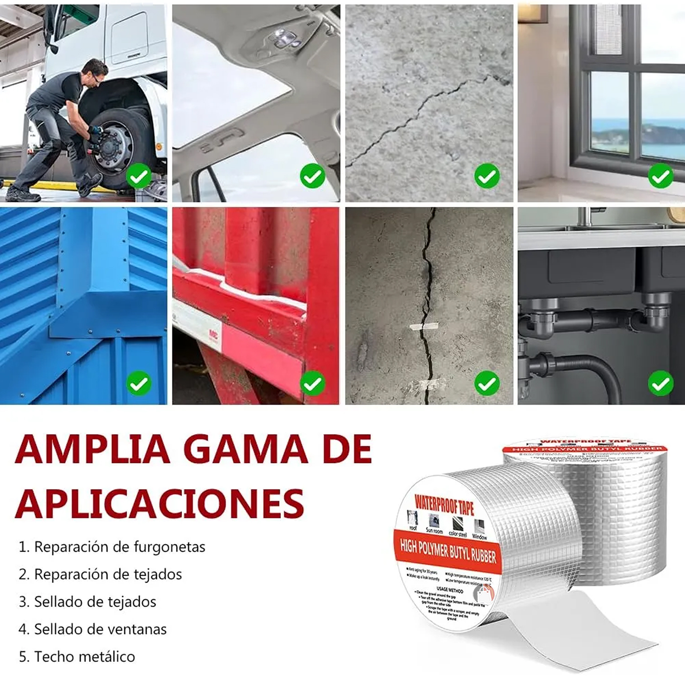 Miniatura 3 de Cinta Impermeable De Butilo Sellador Mul